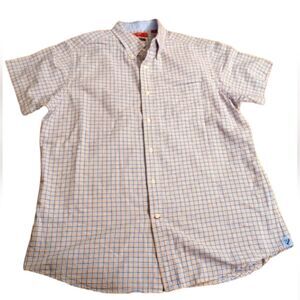 Cremieux Plaid Cotton Short Sleeve Button Down XL